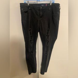 Torrid Ripped Black Skinny Jeans
